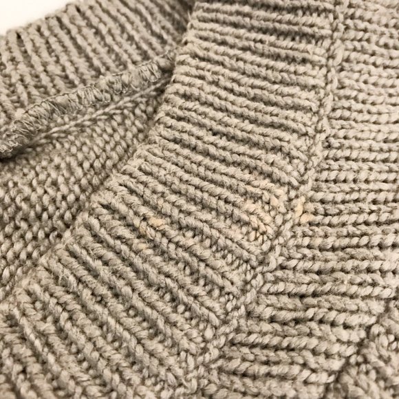 QUIKSILVER Sweater Vest Medium Long Deep Drop Sides Textured Edgy Artsy Cocoa - Picture 6 of 9